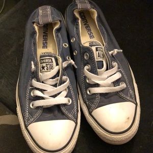 Navy blue women’s converse sneakers